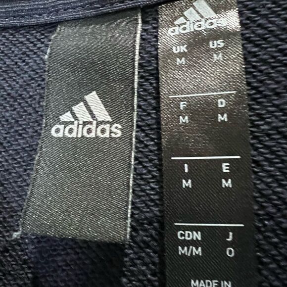 ADIDAS SPORTSWEAR Athletic Zip-Up Hoodie Navy size medium - Picture 11 of 16